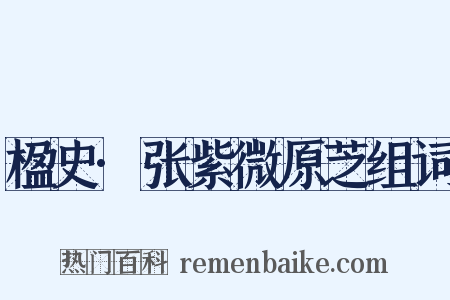 楹史·张紫微原芝组词是什么意思的图片